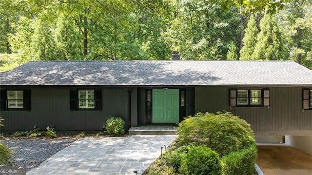 view of ranch-style home