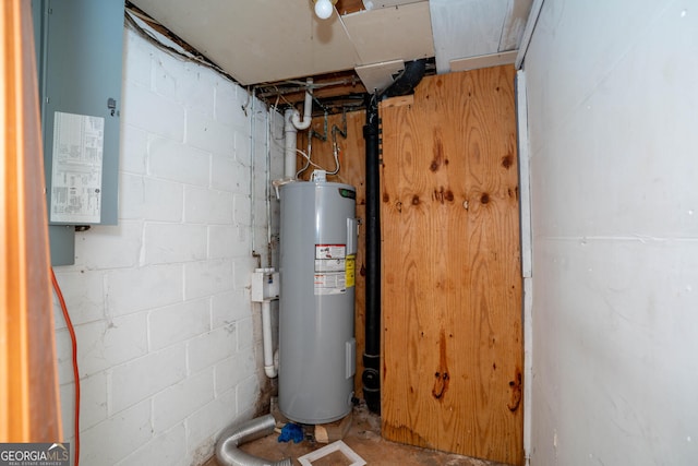 utilities featuring electric water heater