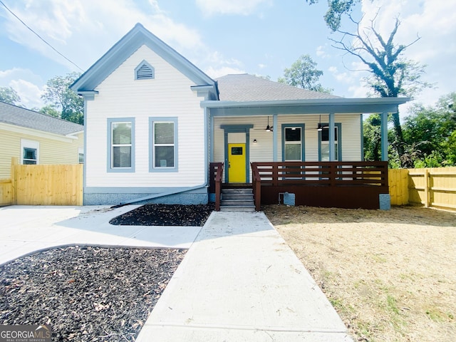 view of front of house with a porch