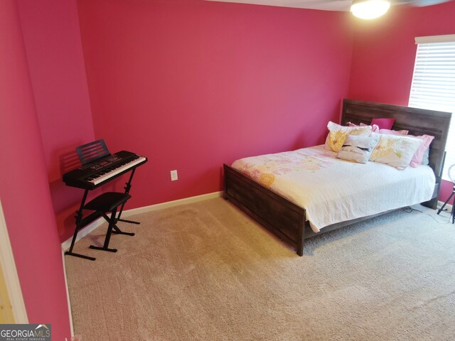 view of carpeted bedroom