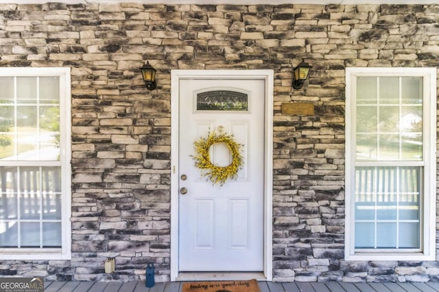 view of doorway to property