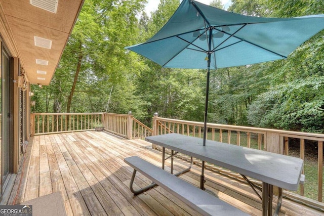 view of wooden terrace