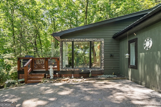 view of patio with a deck