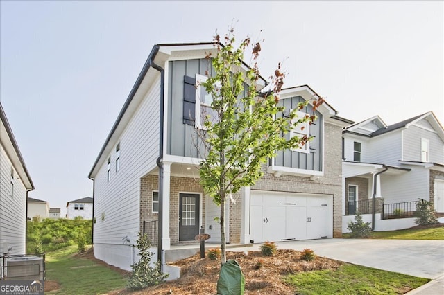 view of property with a garage