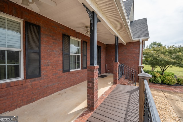 view of patio / terrace with a porch