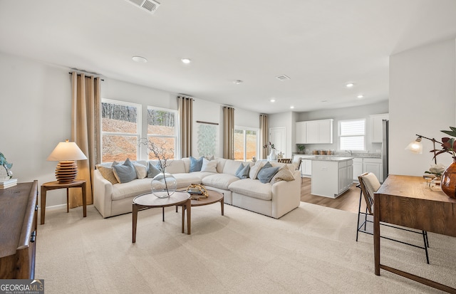 view of carpeted living room