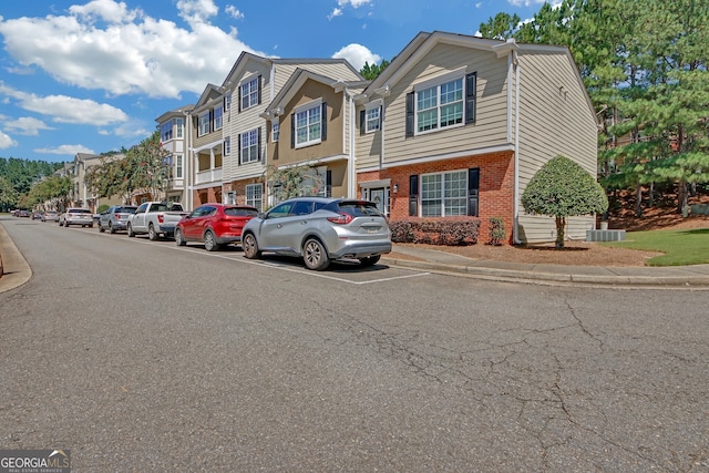 view of front of property with central AC unit