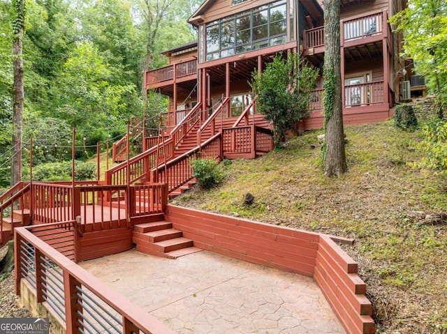 deck featuring a patio area