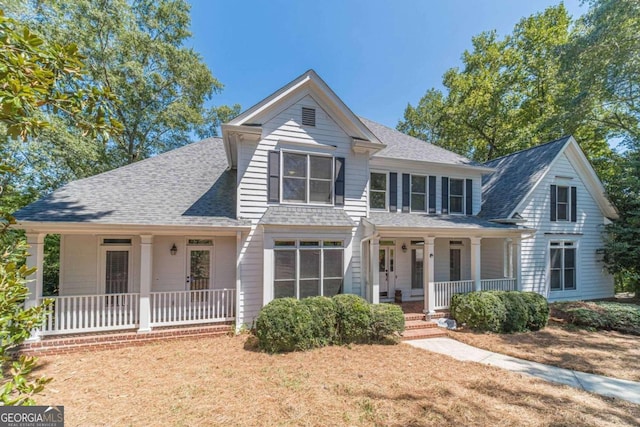 view of front of home with a porch