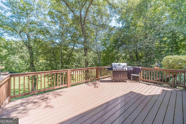 view of wooden deck