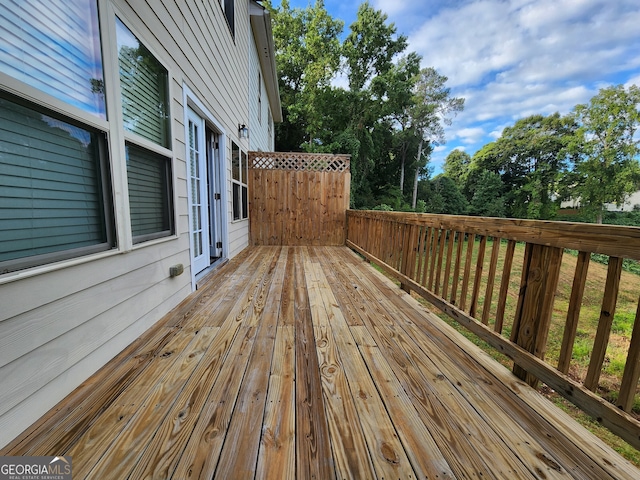 view of wooden deck