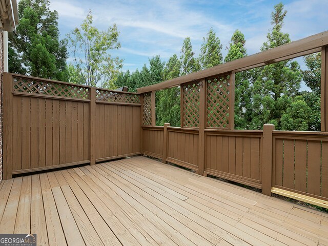 view of wooden deck