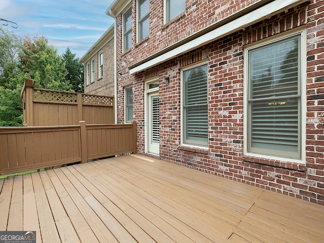 view of wooden deck