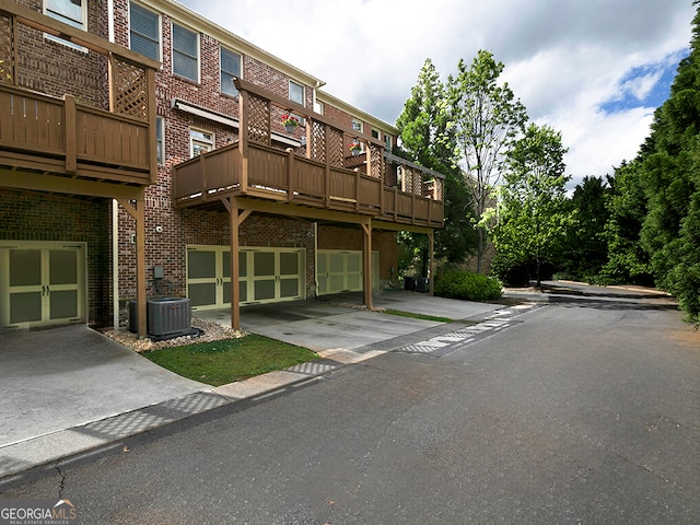 view of property with a garage