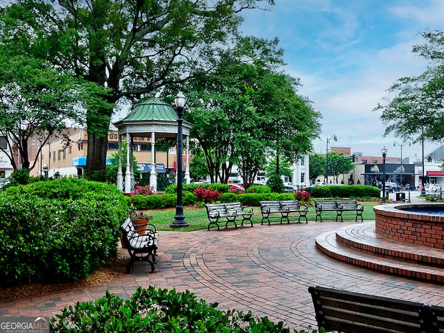 view of community with a gazebo