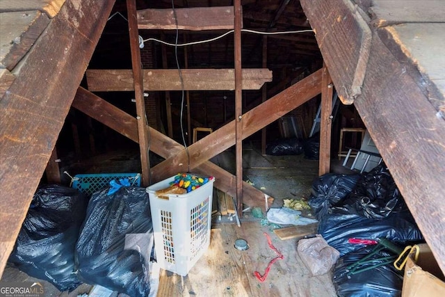 view of attic