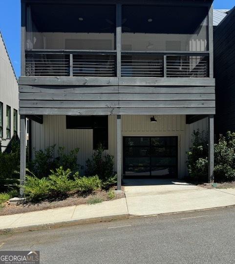 exterior space with an attached garage and driveway