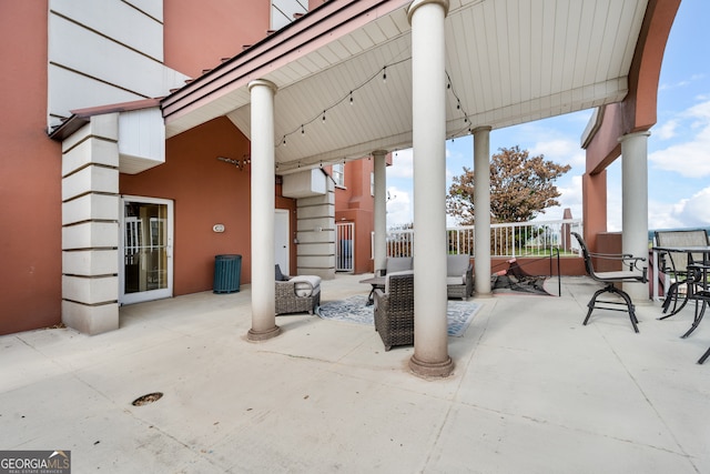 view of patio / terrace with an outdoor hangout area