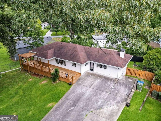 birds eye view of property