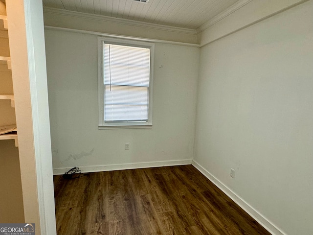 unfurnished room featuring dark hardwood / wood-style floors