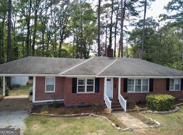 view of ranch-style home