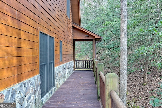 view of wooden terrace