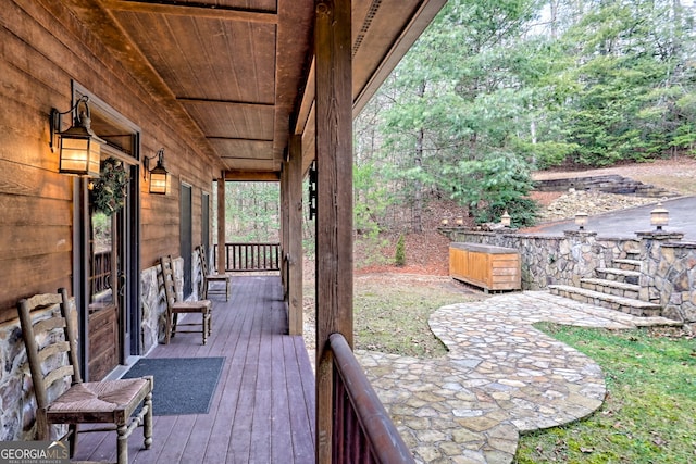 view of patio / terrace featuring a porch