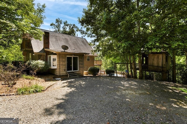 view of rear view of property