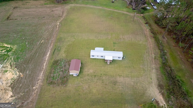 aerial view with a rural view