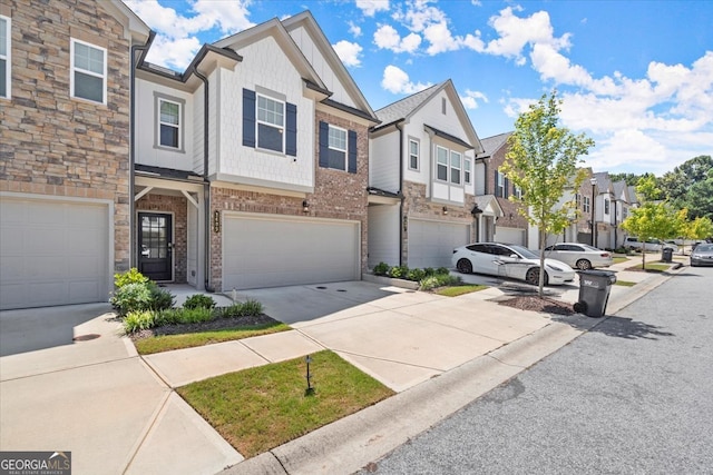 view of property with a garage