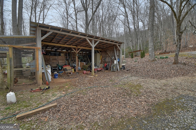 view of outdoor structure