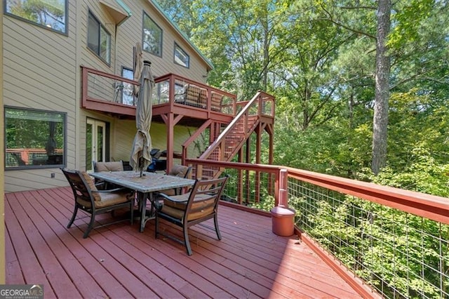 view of wooden terrace