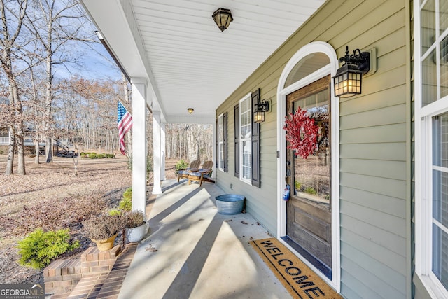 view of patio / terrace featuring a porch