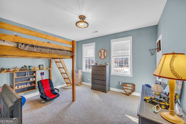 view of carpeted bedroom