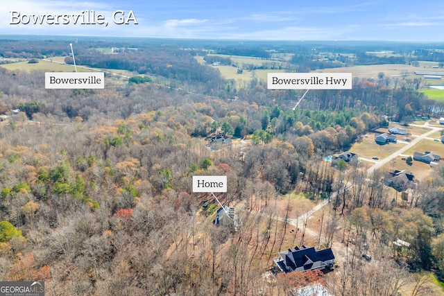 drone / aerial view featuring a rural view