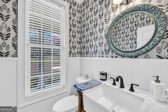 bathroom with toilet and sink