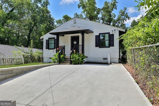 view of bungalow-style house