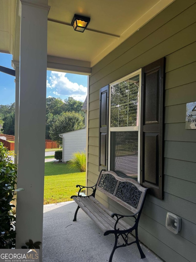 view of patio / terrace with a porch