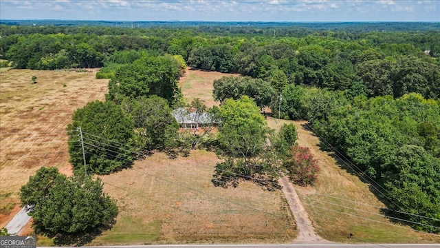 aerial view with a rural view