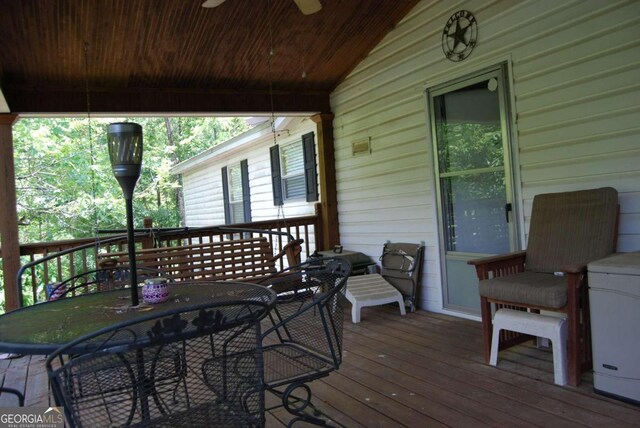 view of wooden deck