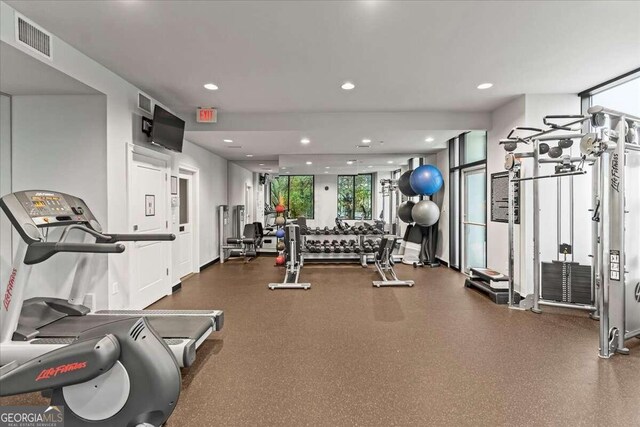 view of workout area