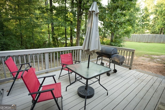 view of wooden terrace