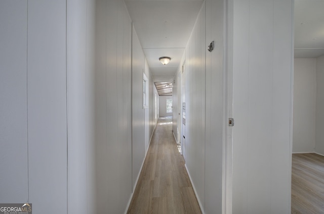 hallway featuring wood finished floors