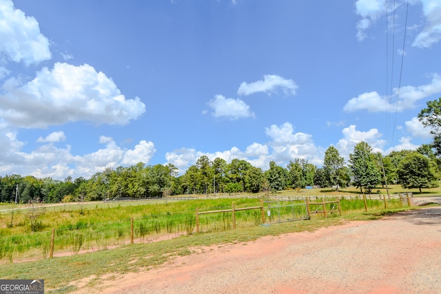 view of street featuring a rural view