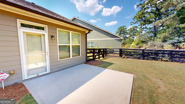 view of patio / terrace with fence