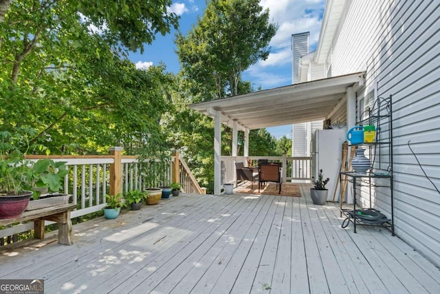 view of wooden terrace