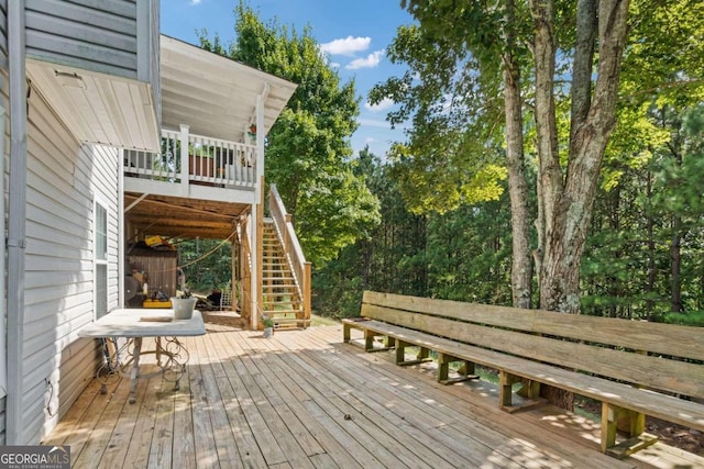 view of wooden terrace