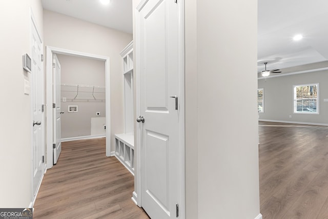 707 Jasmine Dr, Macon, GA 31211 - hall featuring light wood-style flooring, recessed lighting, and baseboards