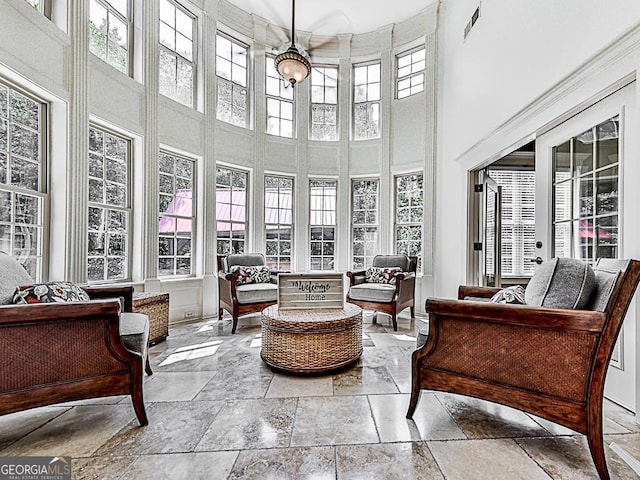 view of sunroom