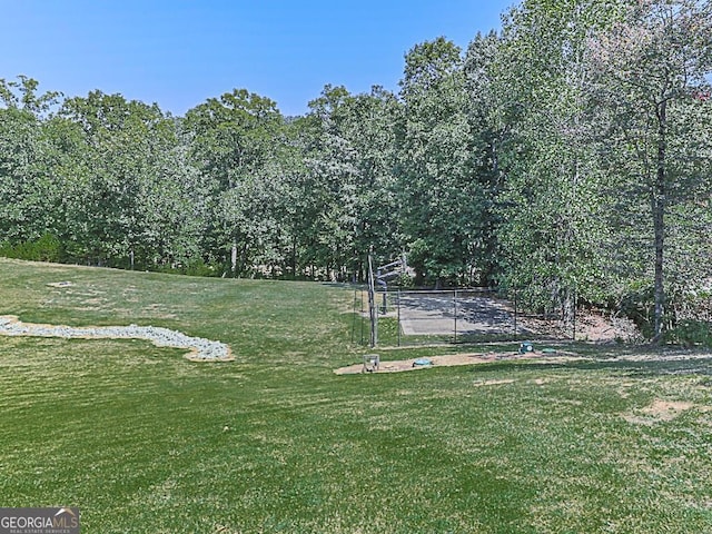 view of green lawn